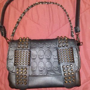 Gothic spike Skull Crossbody purse